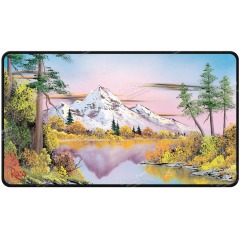 Ultra Pro - Bob Ross Mighty Mountain Lake Black Stitched Playmat
